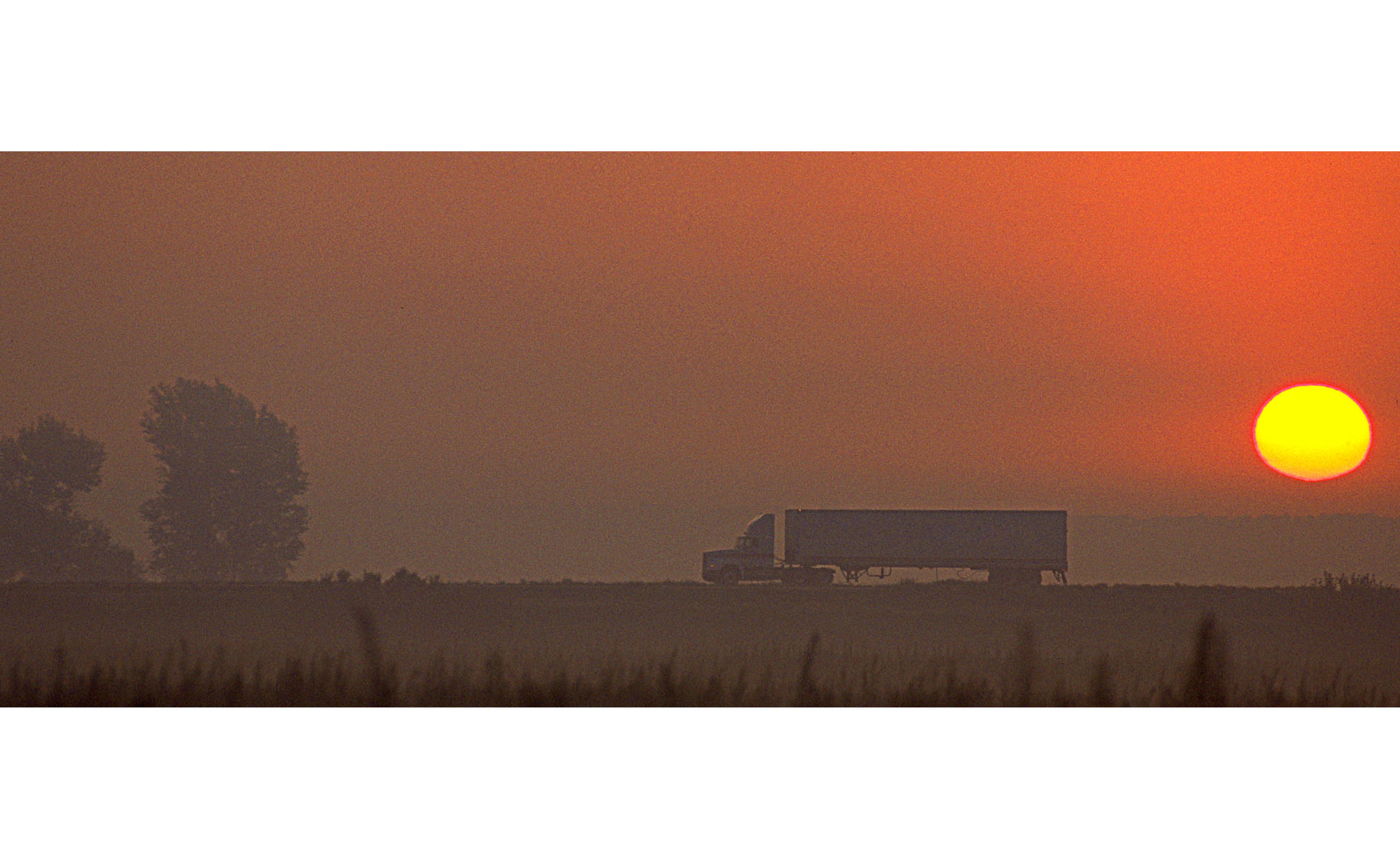 Semi-truck-sunrise